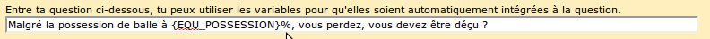 Déplacement de la variable au bon endroit